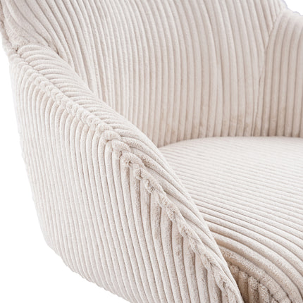 Nila Barhocker – Beige gerippter Stoff
