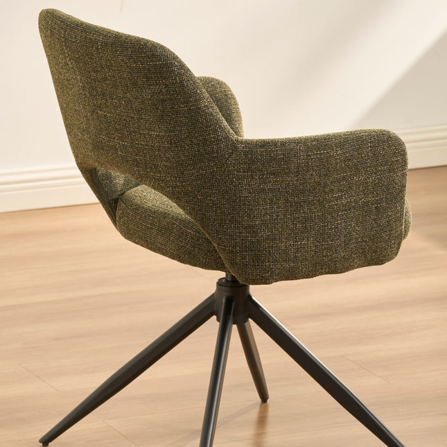 Nova Eetkamerstoel V2 - Groen Weave