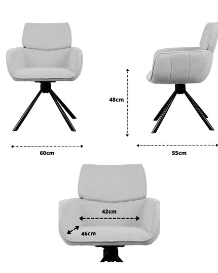 Cato Drehstuhl – Hellbraun – Geflecht