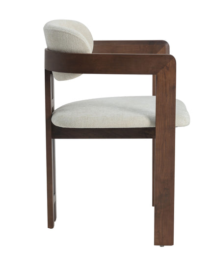 Romeo Walnoot Eetkamerstoel - Beige