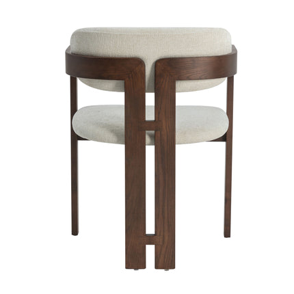Romeo Esszimmerstuhl aus Walnussholz – Beige