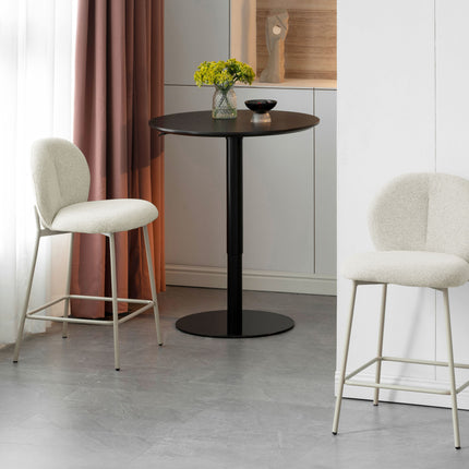 Chaise de bar Ruby - Chenille beige