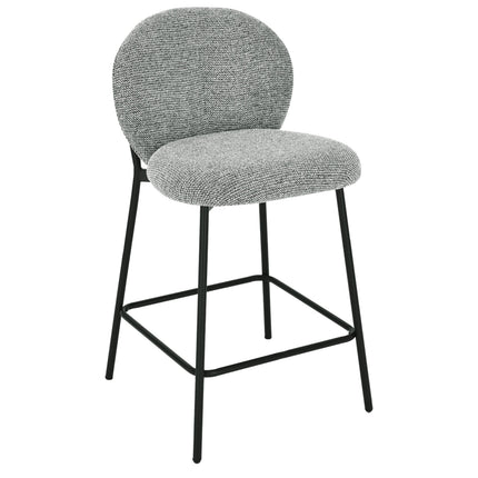 Barhocker Ruby – Graues Chenille