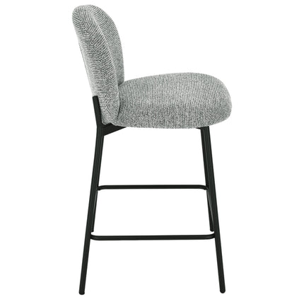 Barhocker Ruby – Graues Chenille
