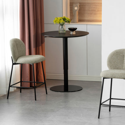 Chaise de bar Ruby - Chenille taupe