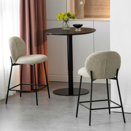 Chaise de bar Ruby - Chenille taupe