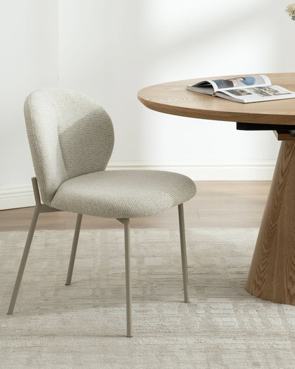 Ruby Eetkamerstoel - Beige Chenille