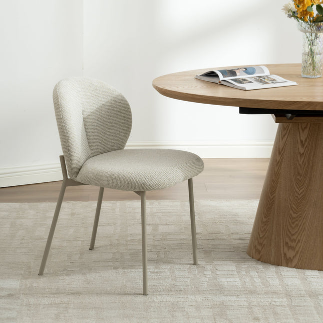 Ruby Eetkamerstoel - Beige Chenille