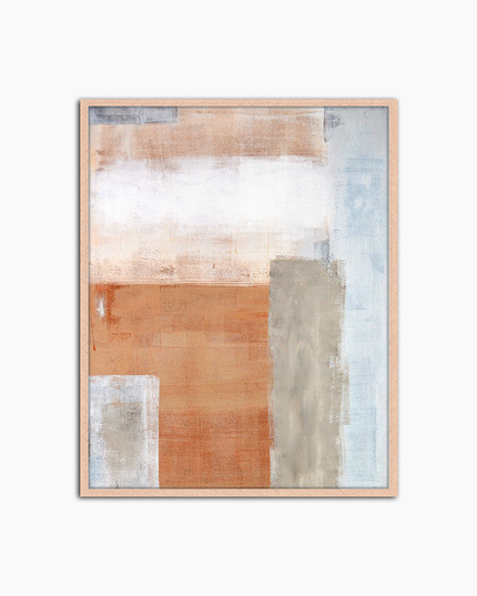 Brown and Grey Abstract Art - Print Muurdecoratie