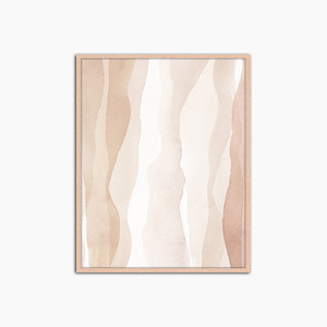 Abstraktes Beige - Wanddekoration mit Druck