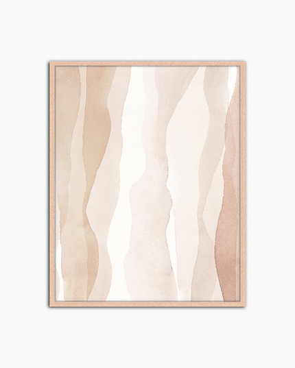 Abstraktes Beige - Wanddekoration mit Druck