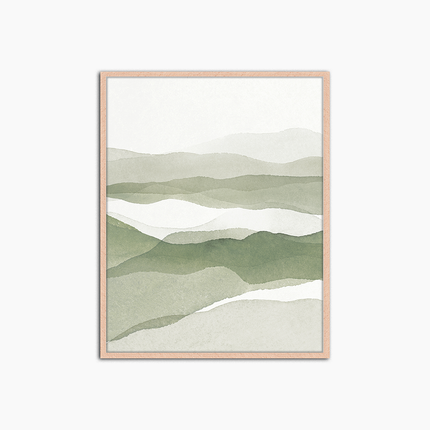 Paysage abstrait vert - Décoration murale imprimée