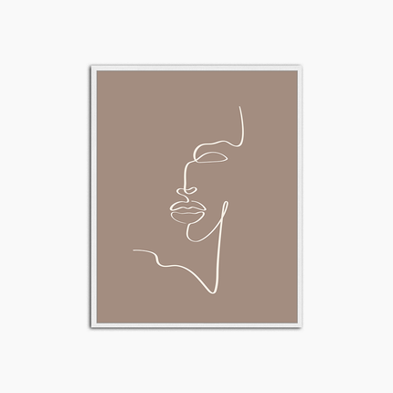 Visage de ligne minimale - Décoration murale imprimée