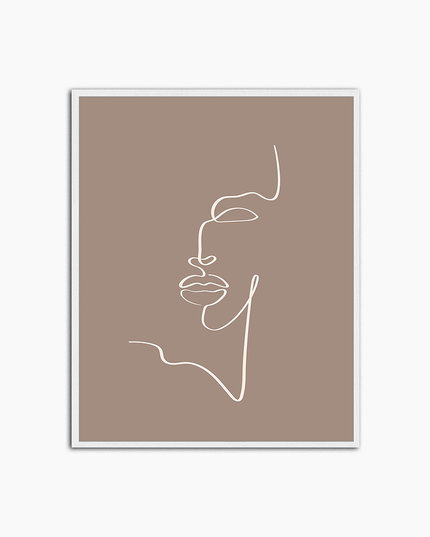 Visage de ligne minimale - Décoration murale imprimée