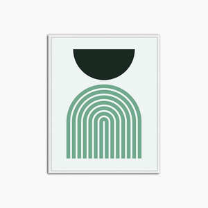 Abstrakte Kunst in Mint – Wanddekoration