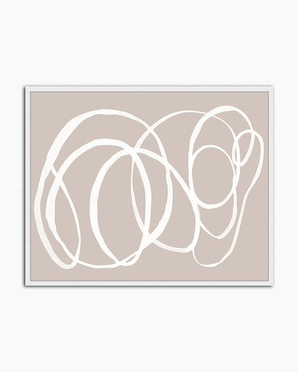 Beige abstrait - Décoration murale imprimée