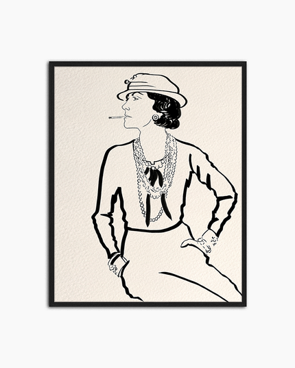 Gabrielle Bonheur Coco Chanel – Wanddekoration mit Print