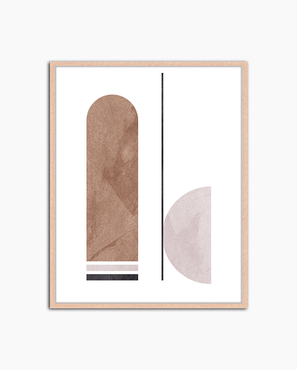 Composition de formes organiques - Décoration murale imprimée