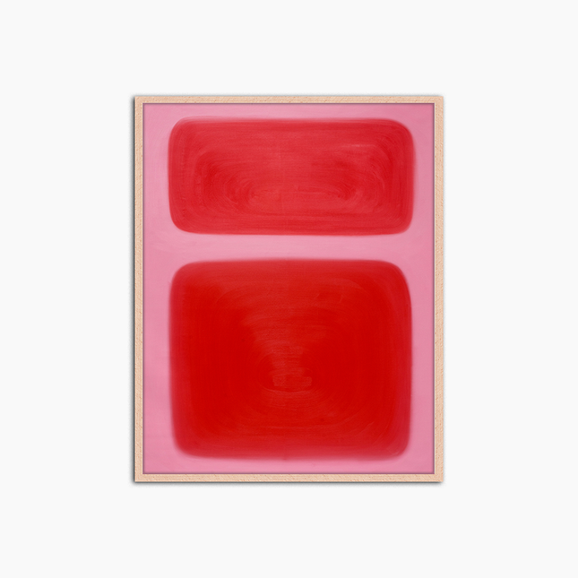 Abstract Pinky Red - Print Muurdecoratie