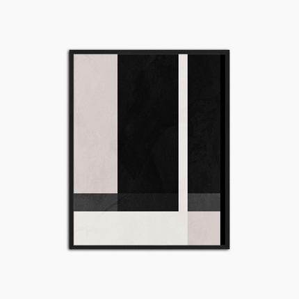 Geometrical B&W - Print Muurdecoratie