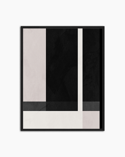 Geometrische Schwarz-Weiß-Wanddekoration