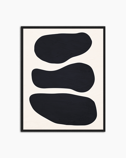 Black Round Shapes - Print Muurdecoratie