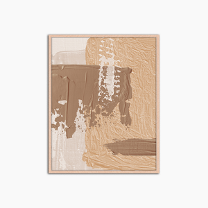 Abstract in Beige - Print Muurdecoratie