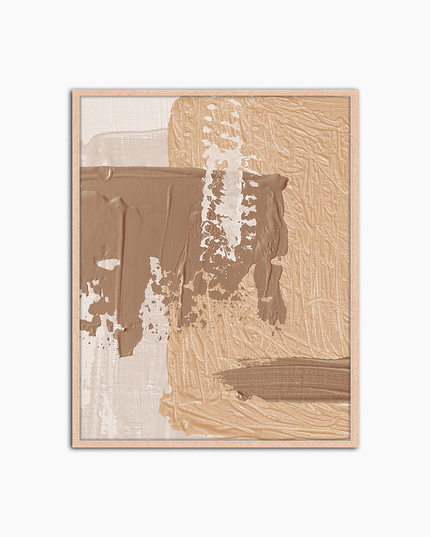 Abstract in Beige - Print Muurdecoratie