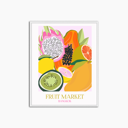 Marché aux fruits de Bangkok - Décoration murale imprimée