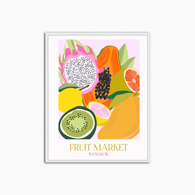 Marché aux fruits de Bangkok - Décoration murale imprimée
