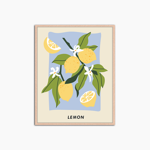 Lemon - Print Muurdecoratie