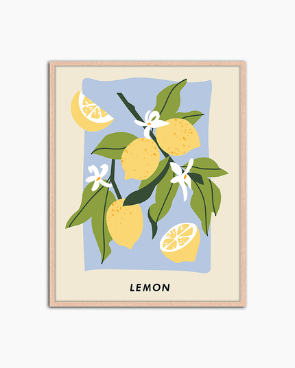 Lemon - Print Muurdecoratie