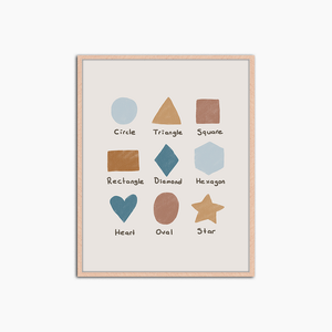 Learning Shapes - Print Muurdecoratie