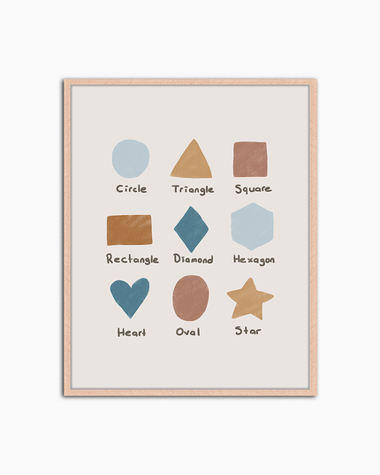 Learning Shapes - Print Muurdecoratie