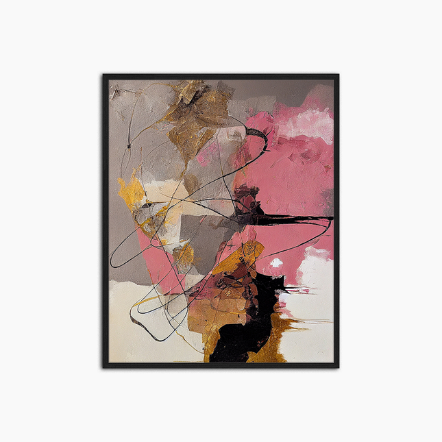 Abstract Pink - Print Muurdecoratie