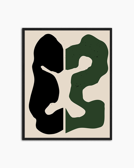 Black & Green - Print Muurdecoratie
