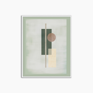 Abstract in Green - Print Muurdecoratie