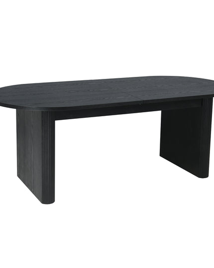 Maya-Esstisch – schwarzes Furnier – ausziehbar von 200–240 cm