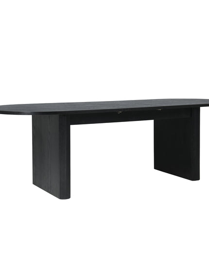 Maya-Esstisch – schwarzes Furnier – ausziehbar von 200–240 cm