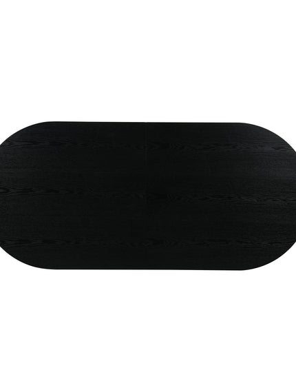 Maya-Esstisch – schwarzes Furnier – ausziehbar von 200–240 cm