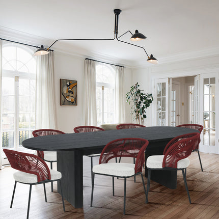 Table à manger Maya - Placage Noir - Extensible 200-240cm