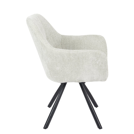 Chaise pivotante Breeze - Écru - Chenille