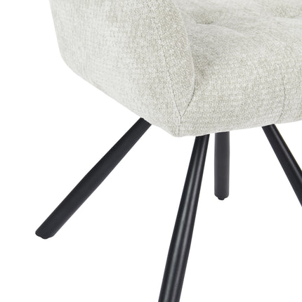 Chaise pivotante Breeze - Écru - Chenille