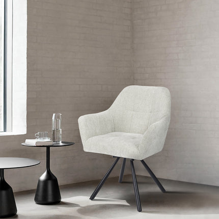 Chaise pivotante Breeze - Écru - Chenille