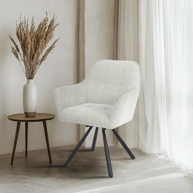 Breeze Draaistoel - Ecru - Chenille