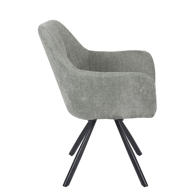 Breeze Draaistoel - Grijs - Chenille