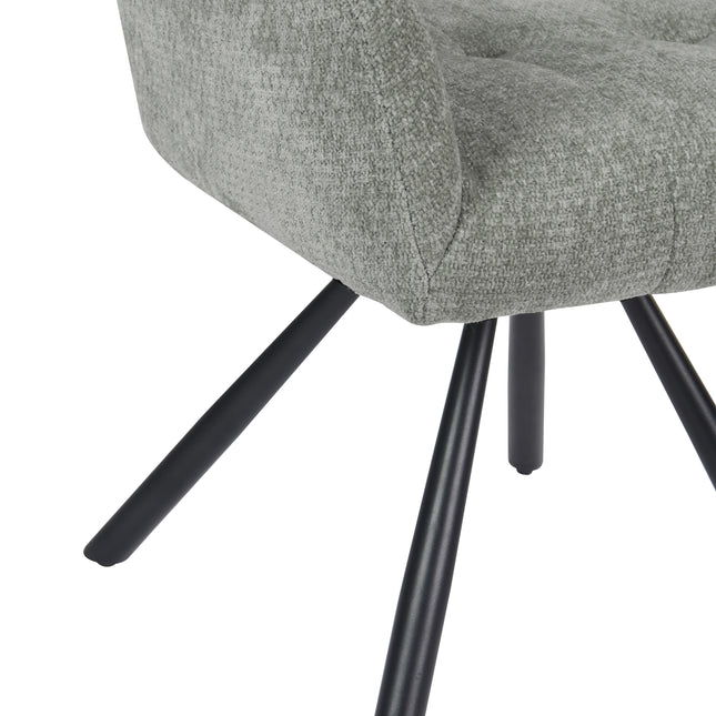 Breeze Draaistoel - Grijs - Chenille