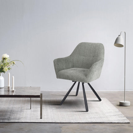 Chaise pivotante Breeze - Gris - Chenille