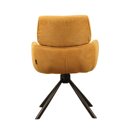 Chaise pivotante Cato - Jaune - Tissage