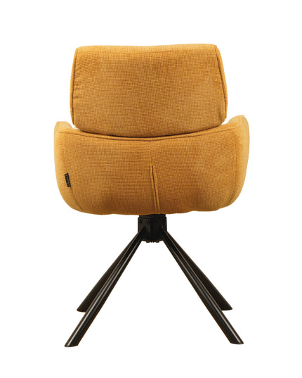Chaise pivotante Cato - Jaune - Tissage